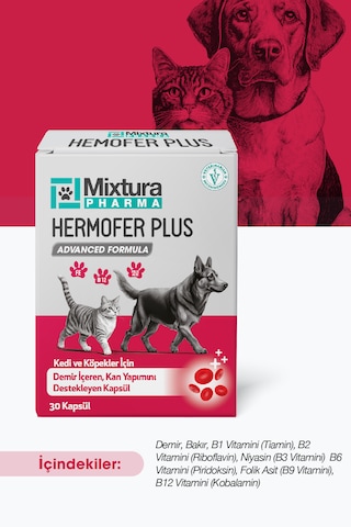 Mixtura Pharma Hemofer Forte Kedi Ve Köpek Kan Ve Demir Vitamini Kansızlığı Önleyici