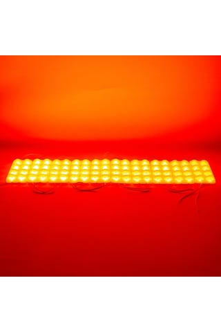 12v Modul Lamba 8-ledli Camlı Kablolu Kırmızı 100 47 Mm