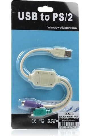 Dark Usb 2.0 - Ps/2 Dönüştürücü (Dk-Cb-Usb2Ps2)