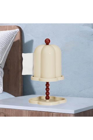 Homyl Tepsili Mendil Kutusu Kağıt Dağıtıcısı Ev Beyaz