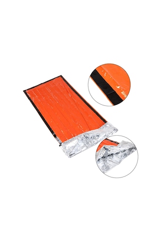 Açık Pe Alüminyum Film Acil Uyku Tulumu Turuncu