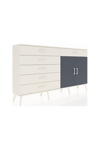 Arges Konsol Tek Raflı 6 Çekmeceli 2 Kapaklı 176x30x99 Aytaşı-ant Aytaşı-antrasit/aytaşı