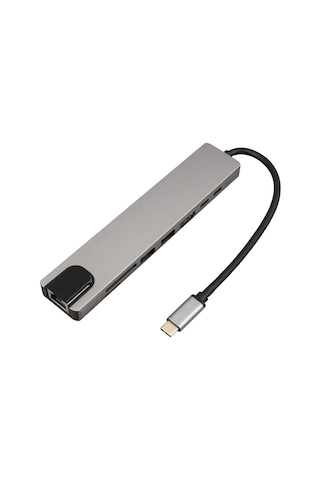 Powermaster Type-c 8in1 Hdmı Çok Fonksiyonlu Usb 3.0 Dock Station Apple Uyumlu MacBook - Pc - Playstation - Xbox