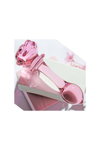 Red Fox Pembe Kristal Cam Anal Plug Yapay Penis 14 Cm