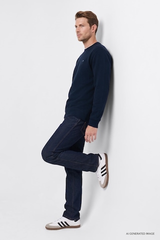 Wrangler Pamuklu Selanik Regular Fit Erkek Sweatshirt W2620080410 Lacivert