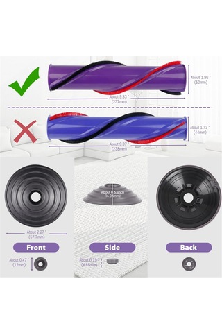 Sointeresting V10 Sv12 Elektrikli Süpürge Motor Başlığı Parçaları İçin Bilyalı Tekerlek Silindir Fırça Takımı Yedek Parçası, Doğrudan Tahrikli Motor Başlığı İçin