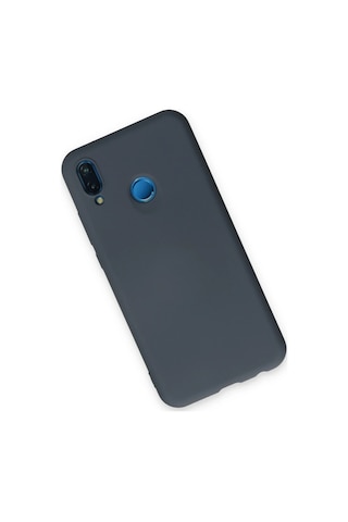 Newface - 553 - Huawei P20 Lite Kılıf Nano İçi Kadife Silikon - Spt-gld - - Gri