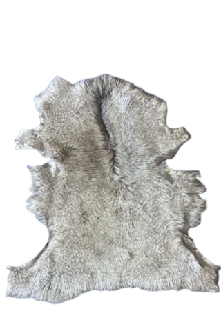 Gerçek Uzun Tüylü Koyun Postu Gri 70x50 Cm