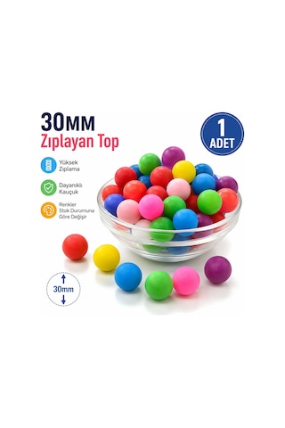 30 Mm Zıplayan Top Kauçuk Oyuncak Top Yüksek Zıplama Dayanıklı 1 Adet Renk Stok Durumuna Göre Gönder