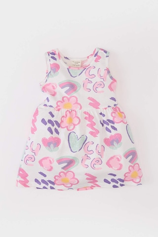 DeFacto Kız Bebek Desenli Kolsuz Yazlık Elbise C0074A525HSER134