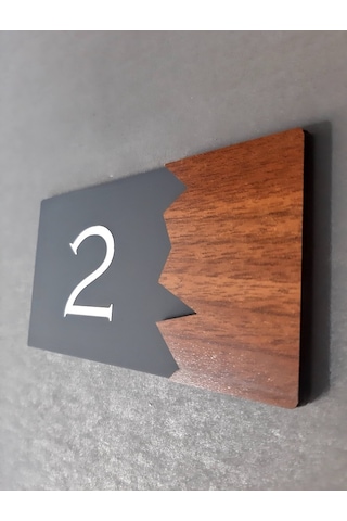 Wooden Serisi Pleksi Kapı Numarası (512038215)
