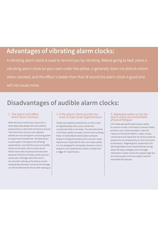 Lepmerk Ts-bc670 Öğrenciler Uyandırma Sessiz Titreşim Çalar Saat Beyaz