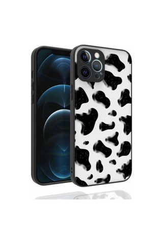 Apple Uyumlu iPhone 12 Pro Max Kılıf Desenli Kamera Korumalı Parlak Zore Nora Kapak NO2