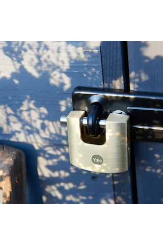 Yale 80mm Oval Kayar Pimli Pirinç Asma Kilit - Blister - Y114B/80/118/1