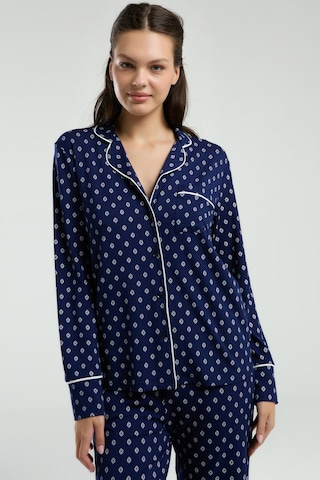 Pierre Cardin Kadın Lacivert Gömlek Pijama Pc8950-s-v1 Lacivert