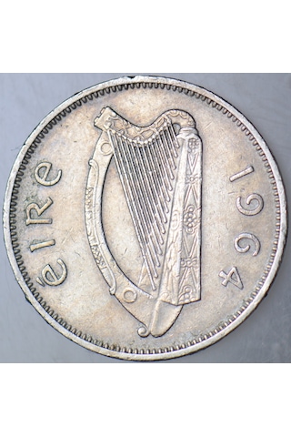İrlanda 6 Pence 1964 Av Köpeği Temalı 6 Reul