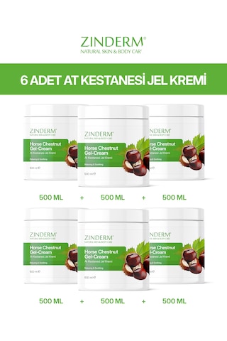 Zinderm At Kestanesi Masaj Kremi 6 x 500 ML