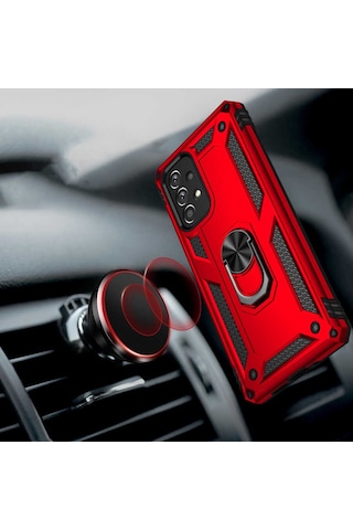 Galaxy Uyumlu A73 Kılıf Tchs Vega Kapak - Siyah Siyah