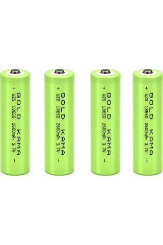 8650 2600mah Li-ion Şarj Edilebilir Pil 4 Adet Bir Arada