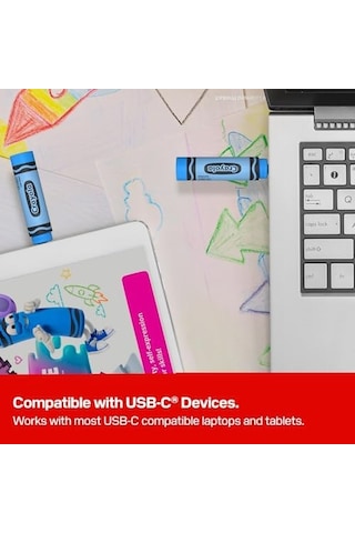 Sandisk Crayola 128gb Sdczıc-128g-g46v Usb-c 3.2 Gen1 Type-c Flash Bellek Vivid Violet