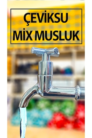Çevik Su Mix Model 1/2 İnç Krom Kaplama Pirinç Lavabo Evye Su Musluğu