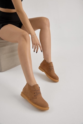 Termo Taban Bağcıklı Kadın Taba Süet Günlük Bot Tbmhh025 Taba Süet