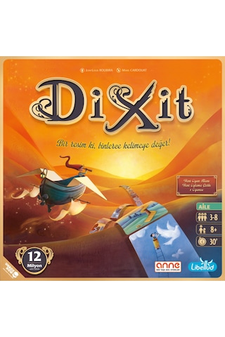 Dixit Yeni , 3-8 Oyuncu, 8 Yeni Oylama Çarkı, Yeni Oyun Alanı.