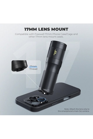 Freewell Apple Uyumlu iPhone , 15 Pro Max 6x Telephoto Lens Standart