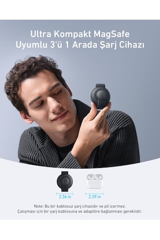 Anker Ufo Maggo Kablosuz Şarj Cihazı 3in1 B25m8