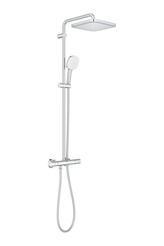 Grohe Tempesta System 250 Cube Duvara Monte Termostatik Bataryalı Duş Sistemi - 26689001 Gümüş
