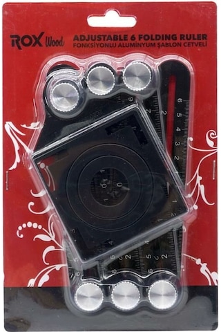 Rox Wood 0071 Alüminyum Çok Fonksiyonlu Delik Şablon Cetveli