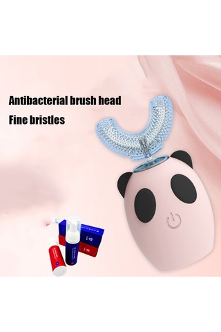 Sones U Şeklinde Güzellik Aleti Ultrasonik Titreşim Diş Usb Şarjlı Çocuk Elektrikli Diş Fırçası, Stil: 8-15 Yaş Arası Pembe
