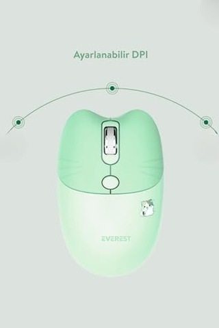 Km-6285 Catty Mini Wireless-bluetooth Kablosuz Ultra Sessiz Özel Tasarımlı Q Klavye Mouse Set Yeşil Diğer