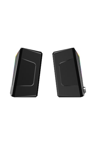 Lecoo DS104 Kablolu USB + 3.5mm Jack 6W RGB Aydınlatmalı Masaüstü Hoparlör Siyah
