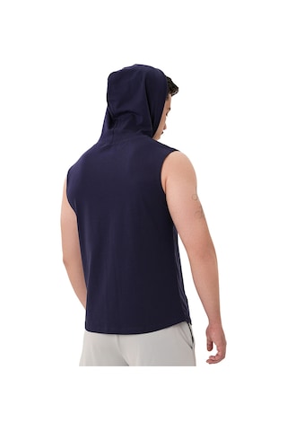 Musclecloth Training Kapüşonlu Kolsuz T-shirt Lacivert Lacivert