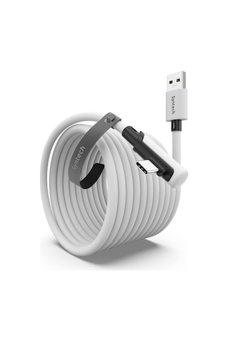 6 M Usb-c Vr Kablo Quest2/quest Pro/pico 4 Uyumlu Yüksek Hızlı Bağlantı Kablosu Beyaz