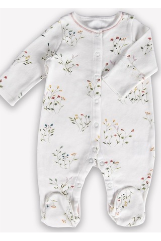 Ozmoz Steril, Giyilmeye Hazır Kız Bebek Organik Tulum Beyaz