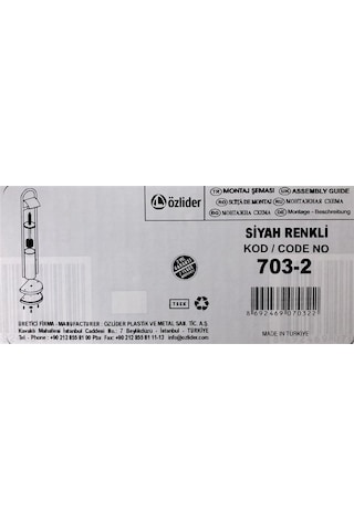 Lider Ayaklı Kağıtlık Ve Fırçası Siyah