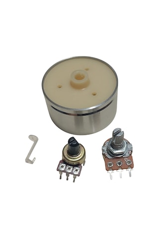 6 Adet Alüminyum Ses Kontrol Pot Başlığı 44x24mm Gümüş 6mm D Tip Ve Tırtıl Mile Uygun