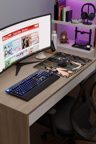 Kadın V2 48x40 Xl Gaming Kauçuk Kaymaz Taban Mouse Pad Fare Altlığı