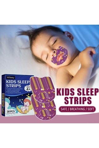 Suofeng "wiieey 30 Adet Çocuk Uyku Bantları - Nazal Nefes Almaya Yardımcı, Ağızdan Nefes Almayı Düzelten"