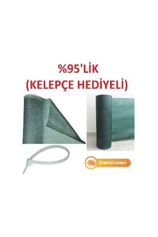 Gölgelik File %95 - Koyu Yeşil- Gölgeleme Filesi-Bahçe-Çit Örtüsü
