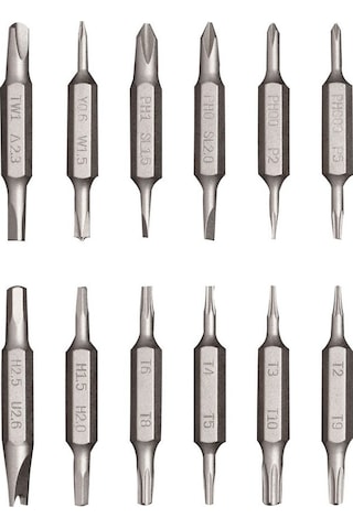 Pazly 24'lü Cep Boy Çok Amaçlı Vidalama Seti - Manyetik Tornavida Takımı Telefon, Saat, Gözlük Tamiri İçin