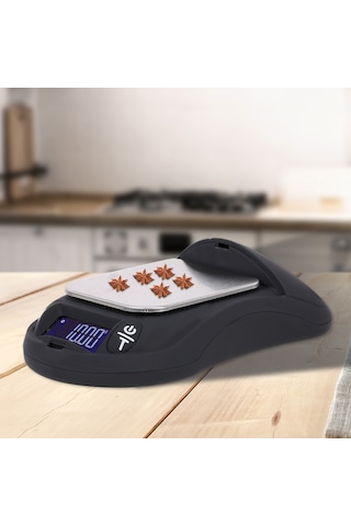 Mufunye Mini Mutfak Ve Mücevher Terazi, 500g Aralığı, 0.01g Hassasiyet, Abs+paslanmaz Çelik, Siyah Pil Dahil Değil Siyah