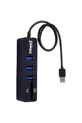 Mkey USB Çoğaltıcı USB Çoklayıcı Tf Kartlı Sd Kartlı USB Hub