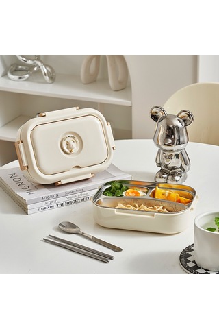 Mufunye 304 Paslanmaz Çelik Isı Saklama Yemek Kutusu - Çocuk/öğrenci/ofis Kullanıma Uygun - Mikrodalga Uyumlu - İç İçe Paslanmaz Çelik Besteçlik Diğer