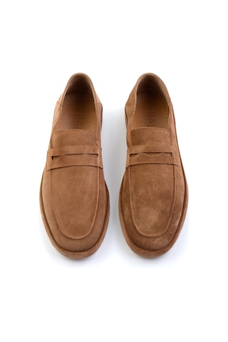 Bambi Taba Leather Erkek Loafer Ayakkabı E01589240102 Taba