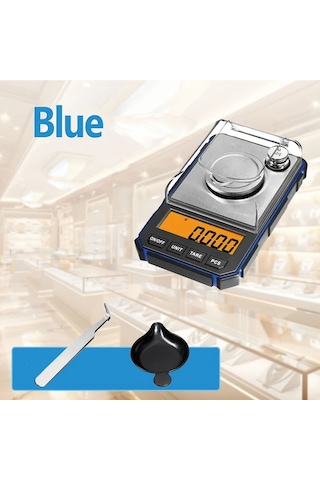 Dashanshop 1 Adet Blue Line Yüksek Hassasiyetli Dijital Cep Terazisi 50g Kapasite 0.001g Çözünürlük Lcd Ekran Hafif Taşınabilir -