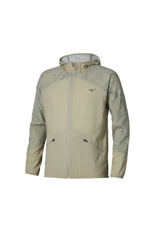 Mizuno Active Alpha Hooded Jacket Erkek Kapüşonlu Yağmurluk Bej Çok Renkli
