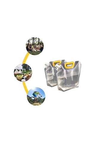 Mnb Shop Dayanıklı Plastik İçecek Çantası 2 Litre Çok Renkli
